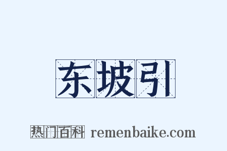 东坡引是什么意思的图片